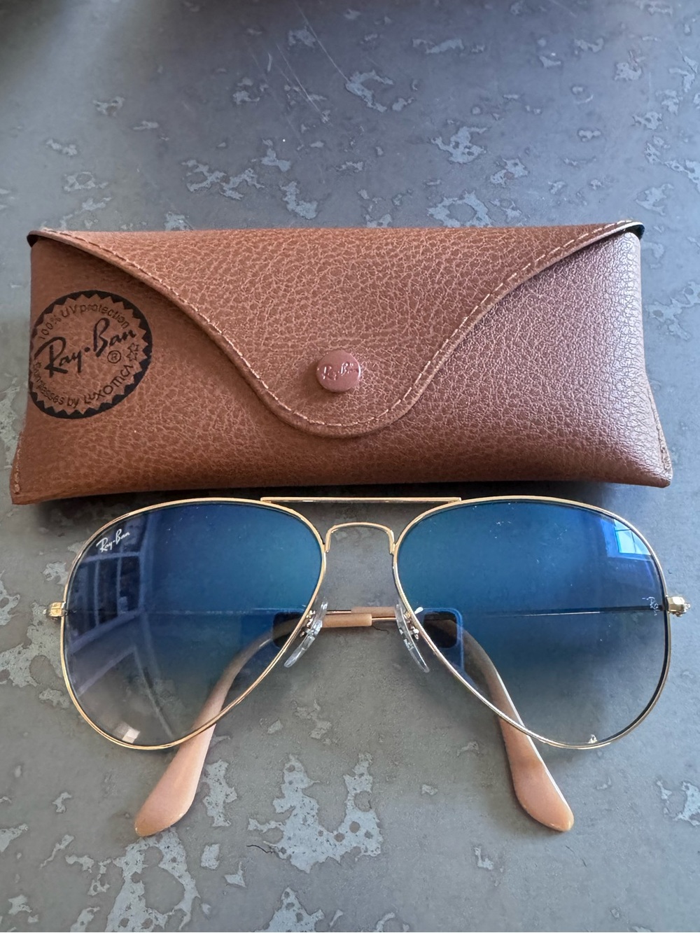 Ray-Ban Aviator Sunglasses in Blue Gradient